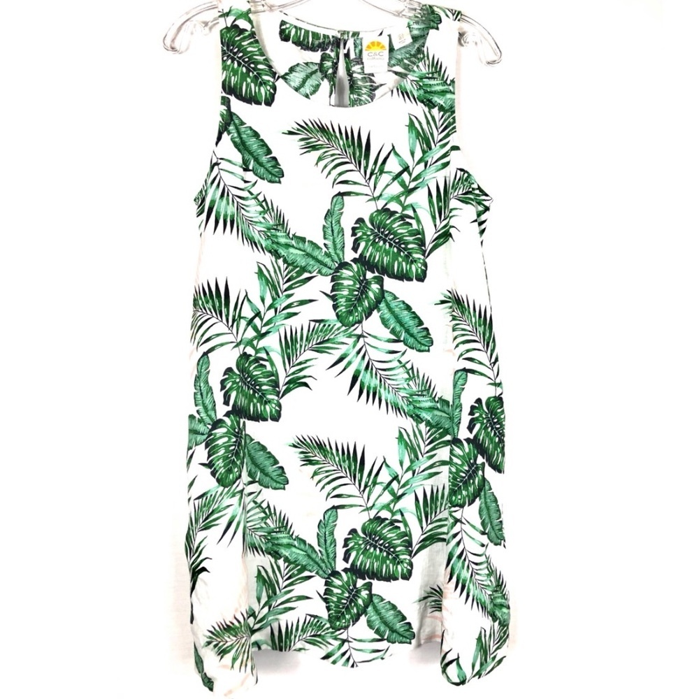 C&C California palm print dress